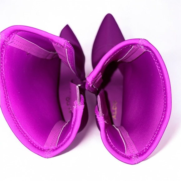 Aldo Fuchsia Heeled Boots with Metallic accent - Picture 10 of 10